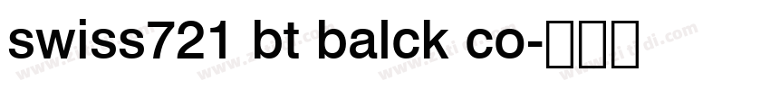 swiss721 bt balck co字体转换
